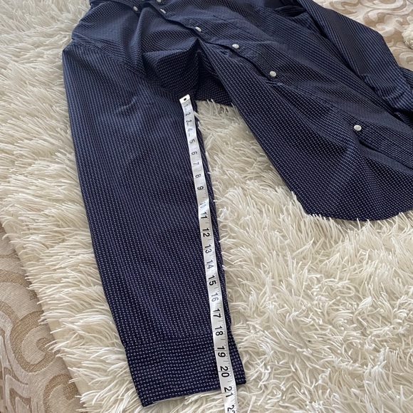 J. Crew Navy Patterned Men's Casual Shirt - Picture 3 of 4